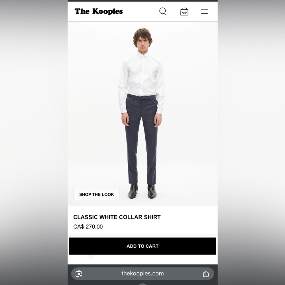 The Kooples White Dress Shirt